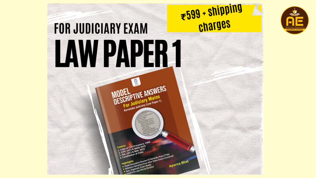 BOOK-Model Descriptive Answers for Judiciary Mains (Karnataka Judiciary Law Paper-1)